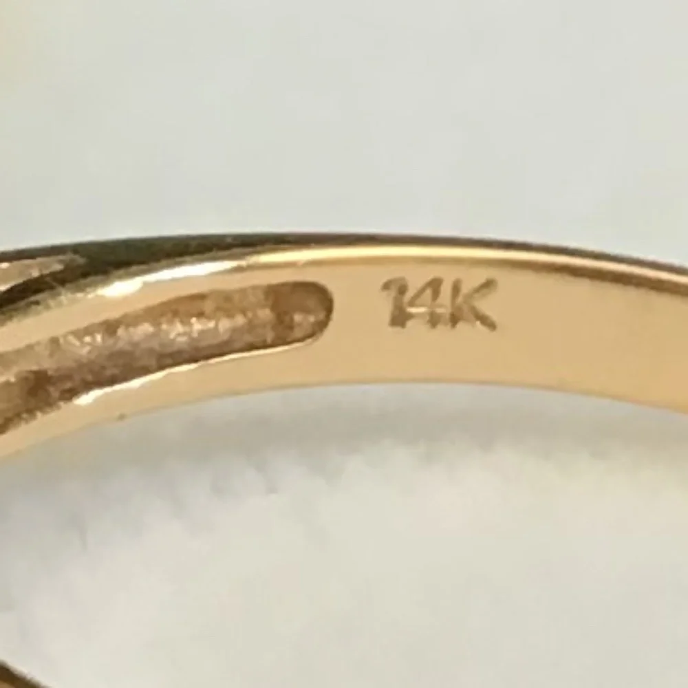 14K Gold Sapphire & Diamond Ring Size 6 1/4 Vintage Excellent Condition - Picture 9 of 13